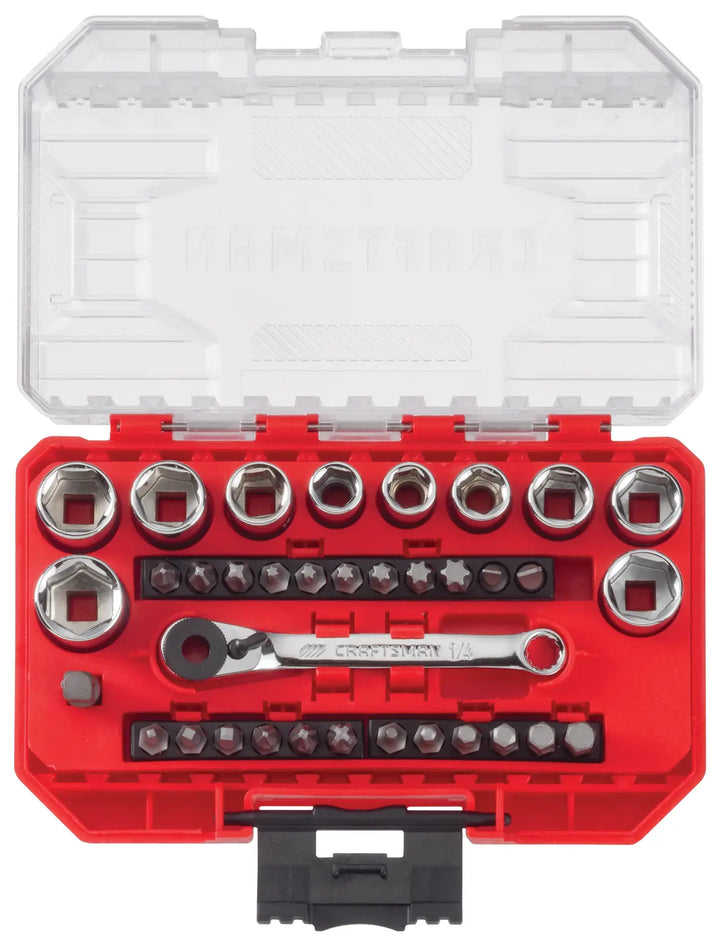 Craftsman socket and bit set CMMT99315 white background beauty shot top view
