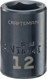 3 eighths inch 12 millimeter metric impact shallow socket.