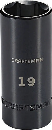 3 eighths inch drive 19 millimeter metric deep impact socket.