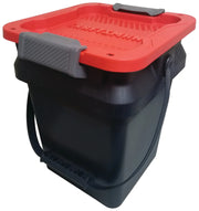 Craftsman storage container CMST25001 black base with red lid white background beauty shot angled view